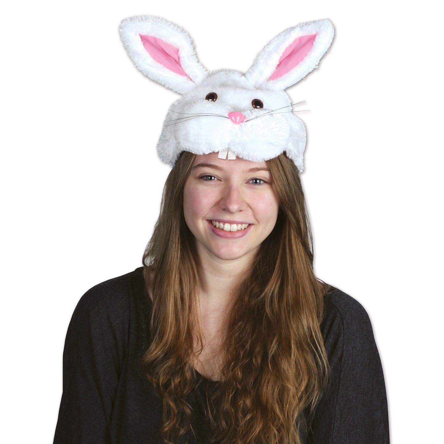 Easter Decoration - Plush Bunny Head Hat - Pack of 12