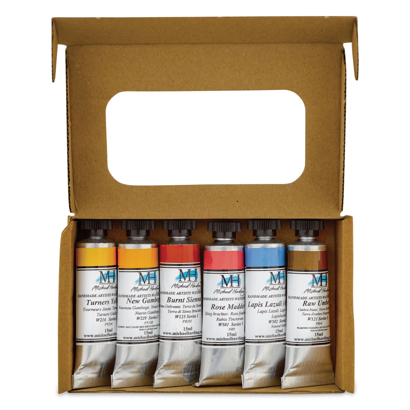 Michael Harding Artists Watercolors - Set of 6, Antique 18th Century Masters, 15 ml