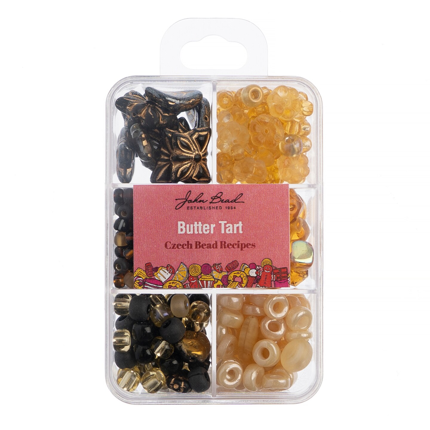 John Bead Recipe Box Czech Glass Beads Kit