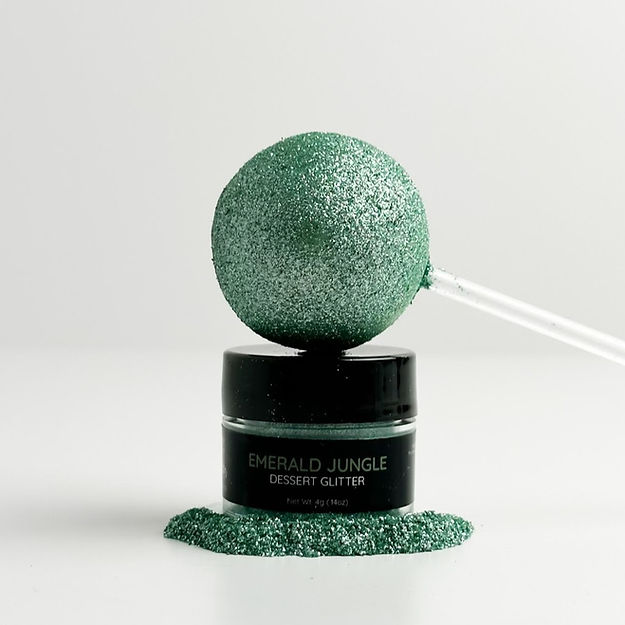 Shine Dessert Glitter: &#x22;Emerald Jungle&#x22; - Green Edible Dessert Glitter