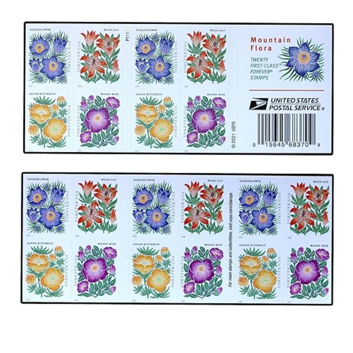Beautiful Mountain Floral Flower Postage Stamps