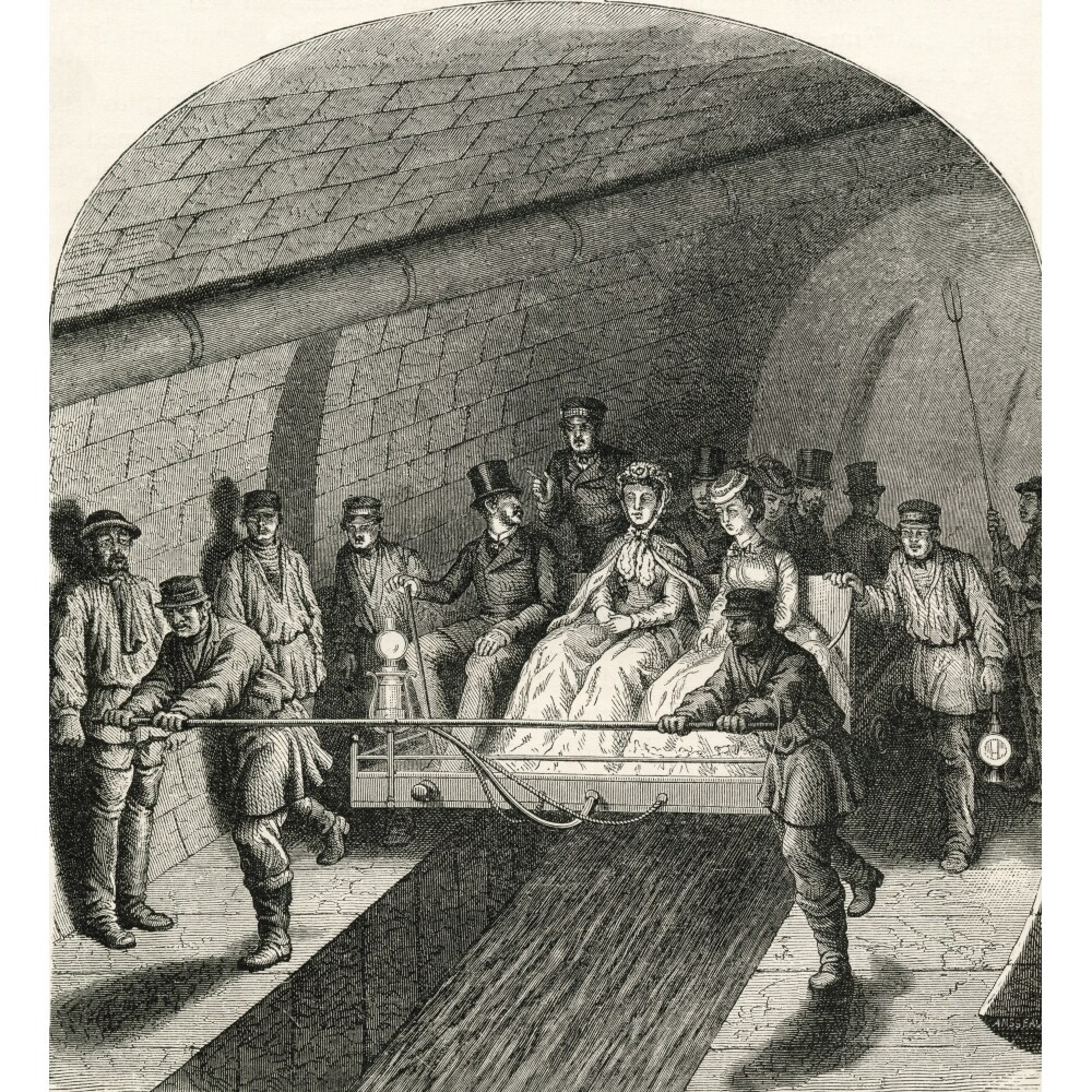 Posterazzi Excursion In The Paris Sewers In The 19Th Century From French Pictures By The Rev Samuel G Green Published 1878 14 x 15