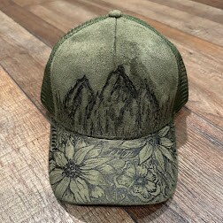 Mountain Trucker Hat - Classic Wide Brim Sun Protection With Adjustable Fit