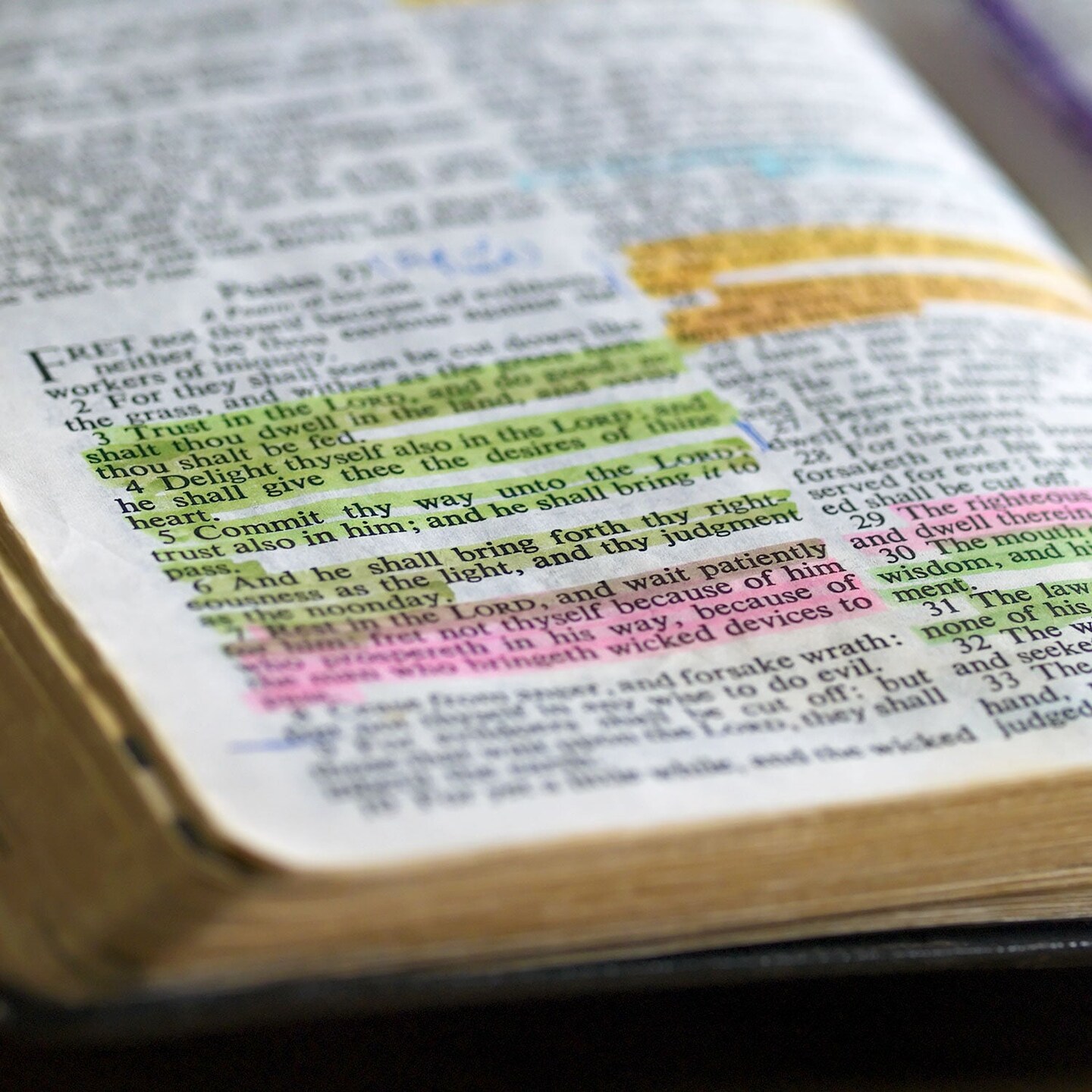 Bible Safe Gel Highlighters, Pack of 16 - 2 Sets of 8 Bright Neon Fluorescent Highlight Colors Yellow, Orange, Pink, Blue - Won&#x27;t Bleed, Fade or Smear