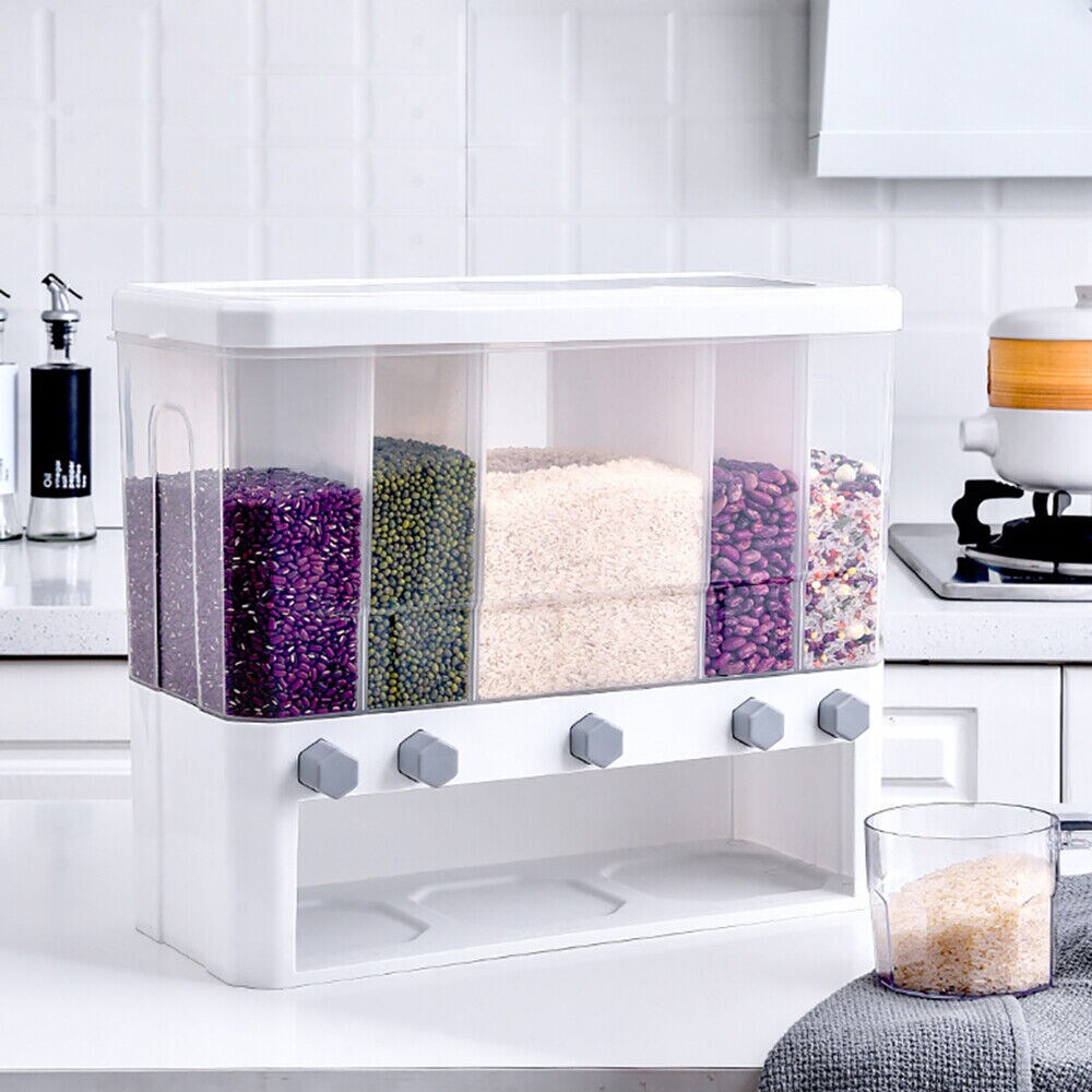 Kitcheniva 5-Grid Cereal Dispensers Food Storage