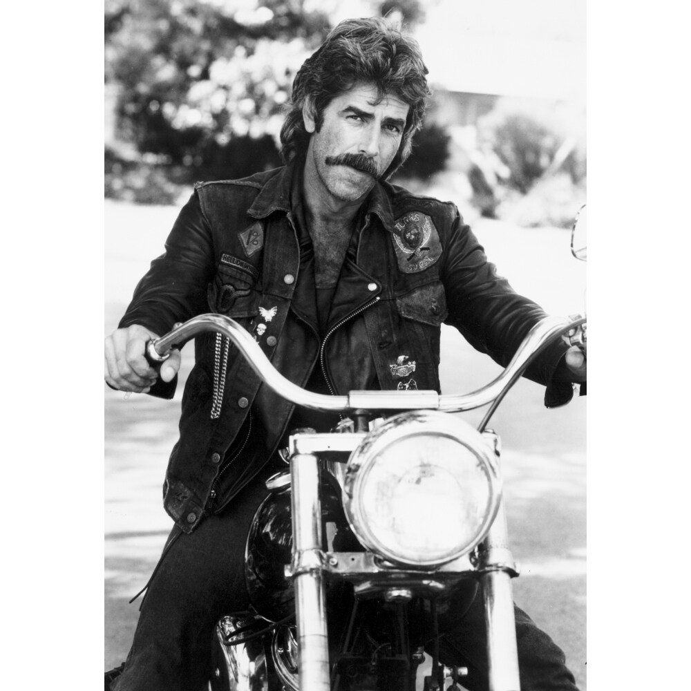 Posterazzi Sam Elliott on a motorcycle Photo Print
