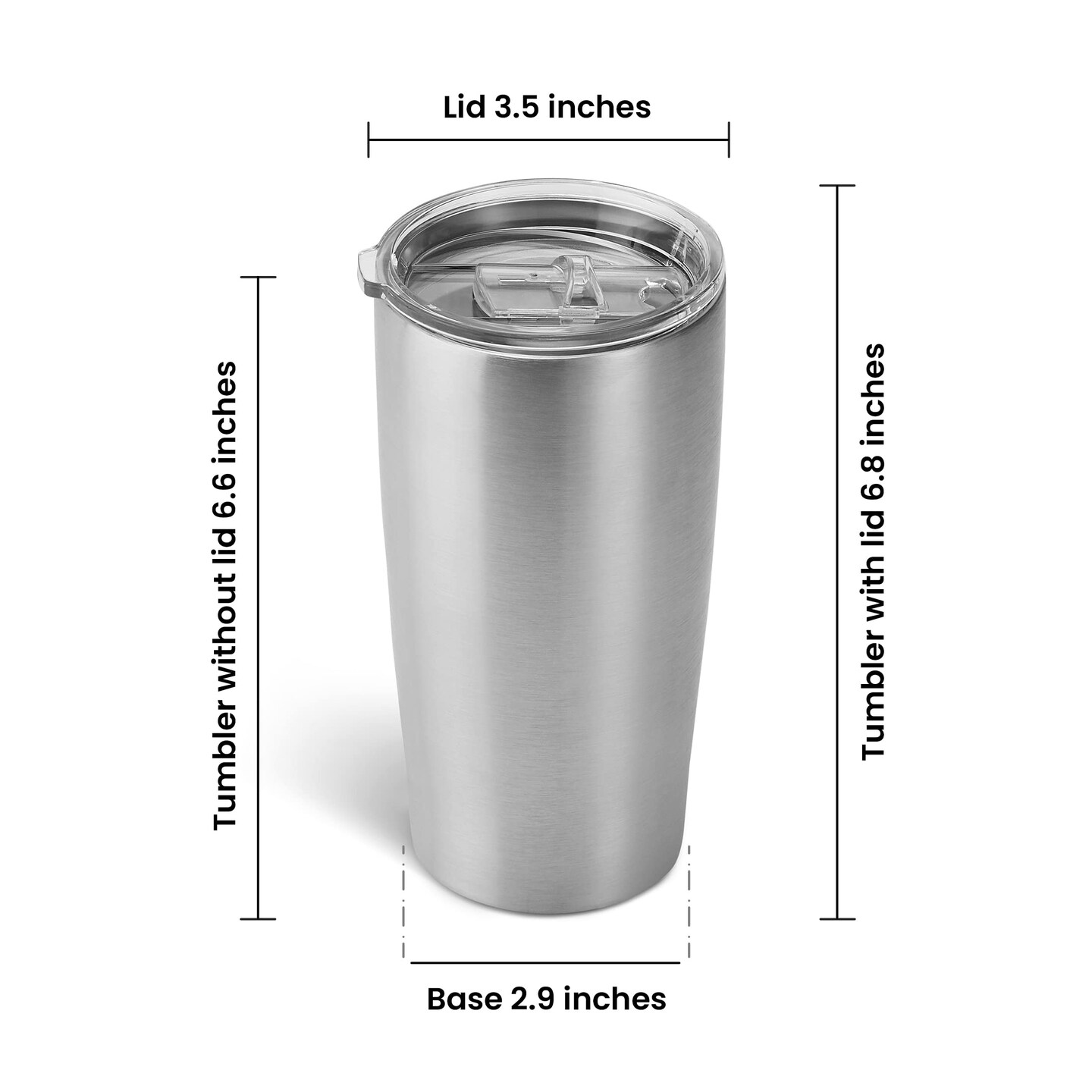Makerflo 20 oz Curve Stainless Steel Tumbler Pack of 25 with Lid &#x26; Straw | Craft-Ready for DIY Gifts &#x26; Personalization (Epoxy, UV DTF, Vinyl, and Laser Engraving) - Not for DTF