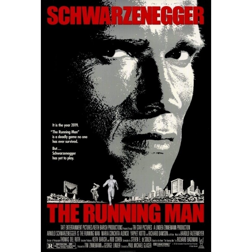 Pop Culture Graphics The Running Man Movie Poster Print (27 x 40) - Item  MOVIF3405