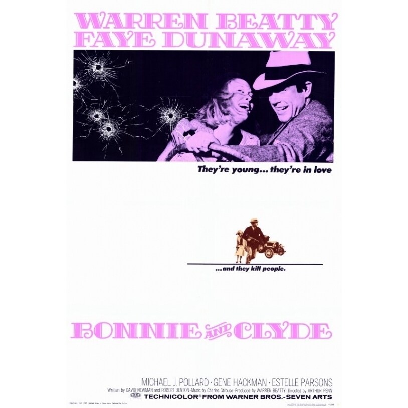 Pop Culture Graphics Bonnie and Clyde Movie Poster Print (27 x 40) - Item  MOVGF5181