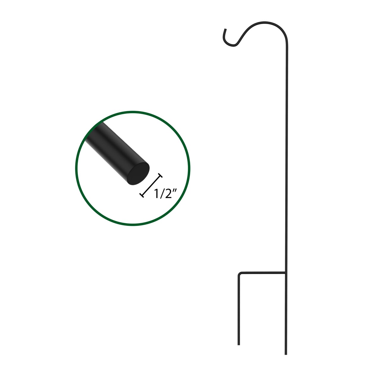 Pure Garden 2 Shepherds Hook Metal with Stakes for Hanging Baskets Bird Feeders 65 Inch