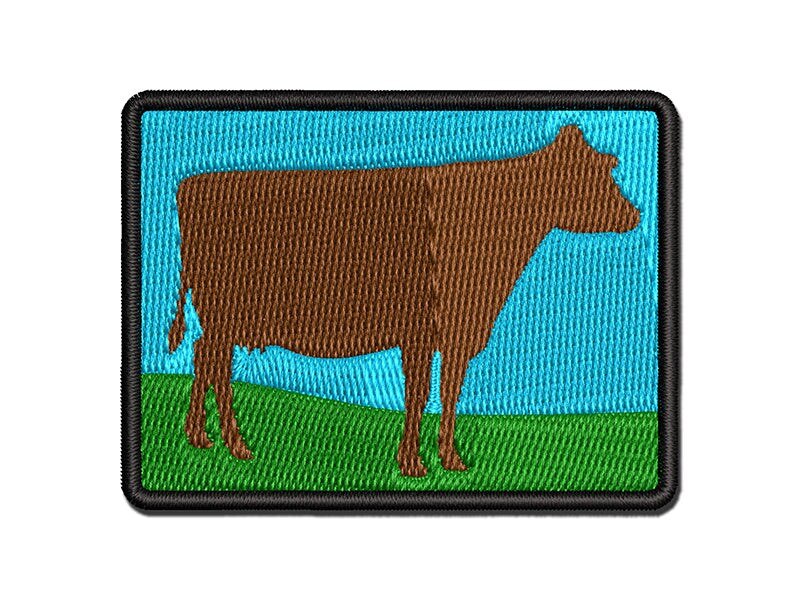 thumbnail image 2 of Cow Patch Iron-on Applique – Dairy Farm Animal Badge For Clothing, Bags, Crafts (Hungry Bear Designs) 2 of 6