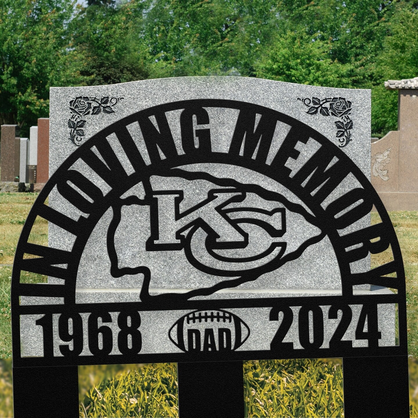 Personalized Kansas City Chiefs Football Memorial Gift: A Sympathy Gift for Loss of a Beloved Red Coater product 5