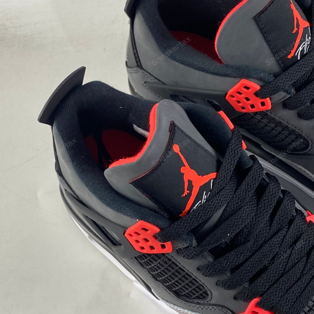 nike air jordan retro 4 infrared black dark grey