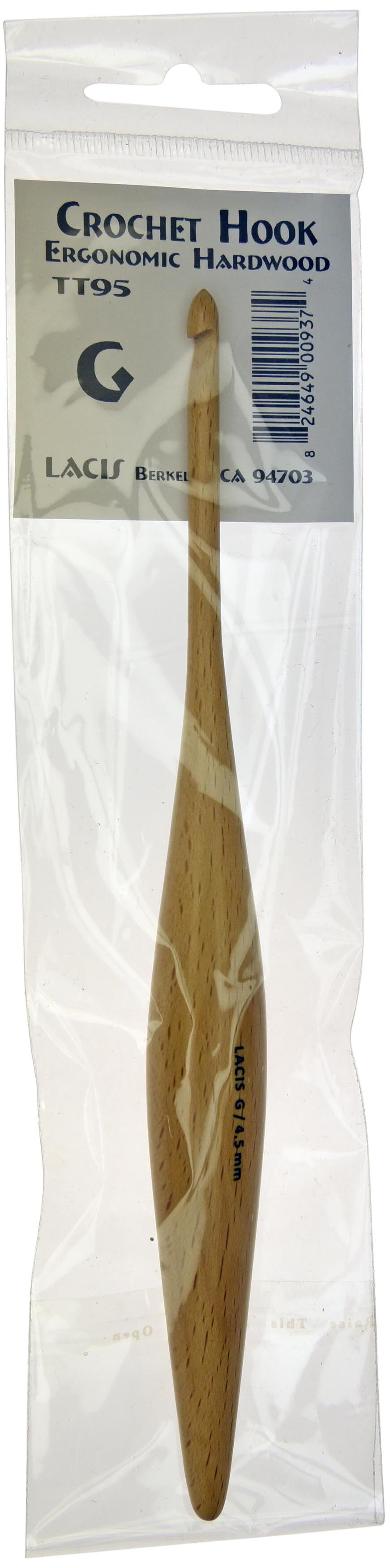 Lacis Ergonomic Hardwood Crochet Hook 7"Size G7/4mm Michaels
