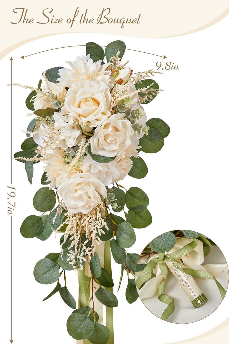 9.8in Wedding Bouquets: Lifelike Roses for Unforgettable Ceremonies & Anniversaries