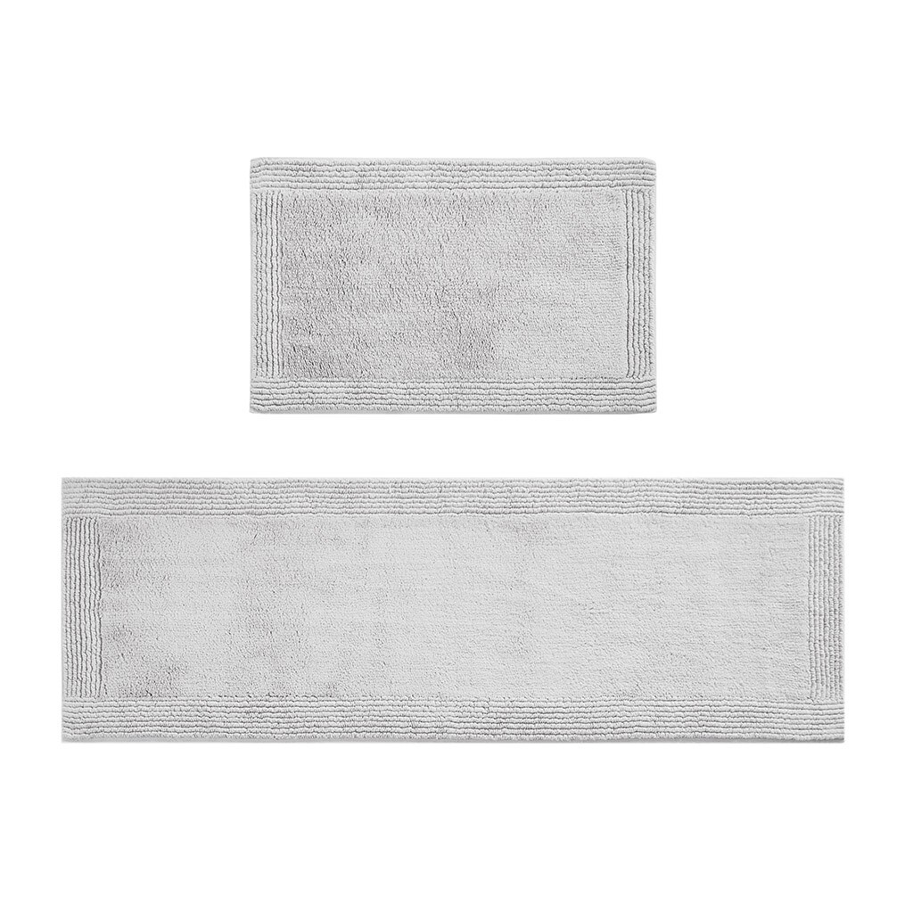 Gracie Mills   Forrest 3000 GSM Solid Heavyweight Reversible Cotton Tufted Bath Rug - GRACE-12854