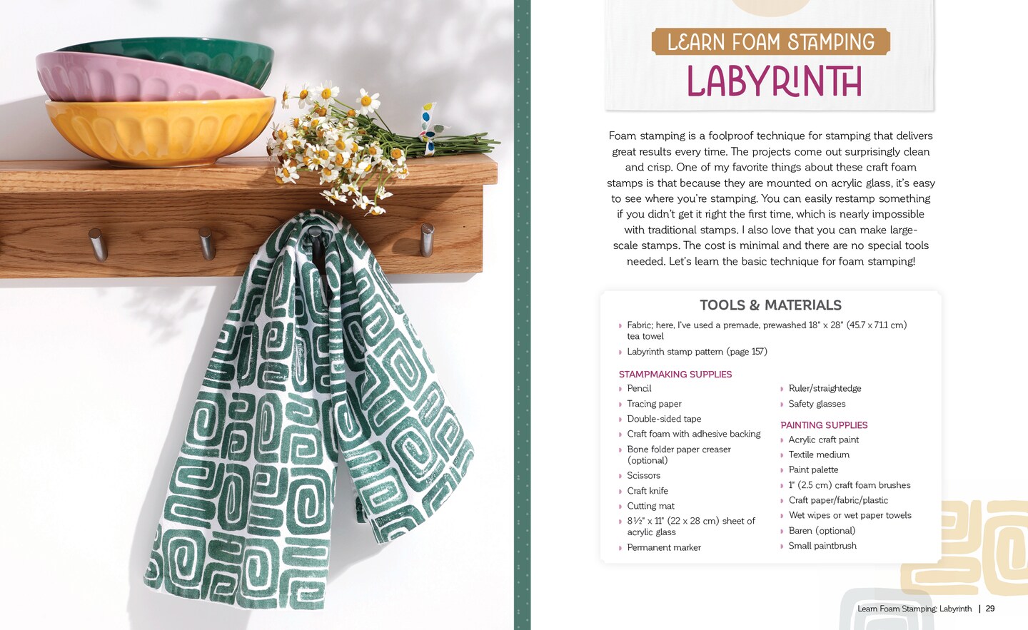 Fabric Stamping: A Simple Guide to Surface Design Using Block Printing and Foam Stamps
