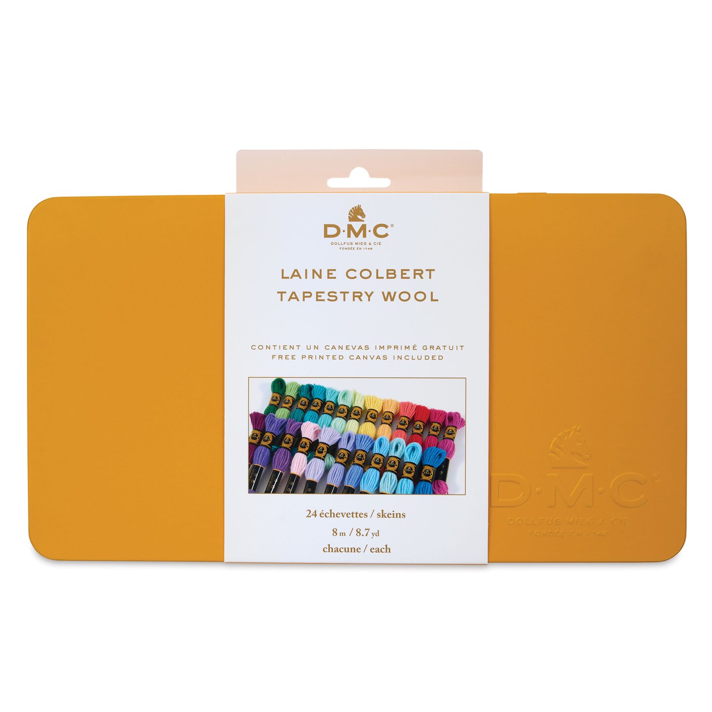 DMC Tapestry Wool Collector&#x27;s Tin - Set of 24, Assorted Colors