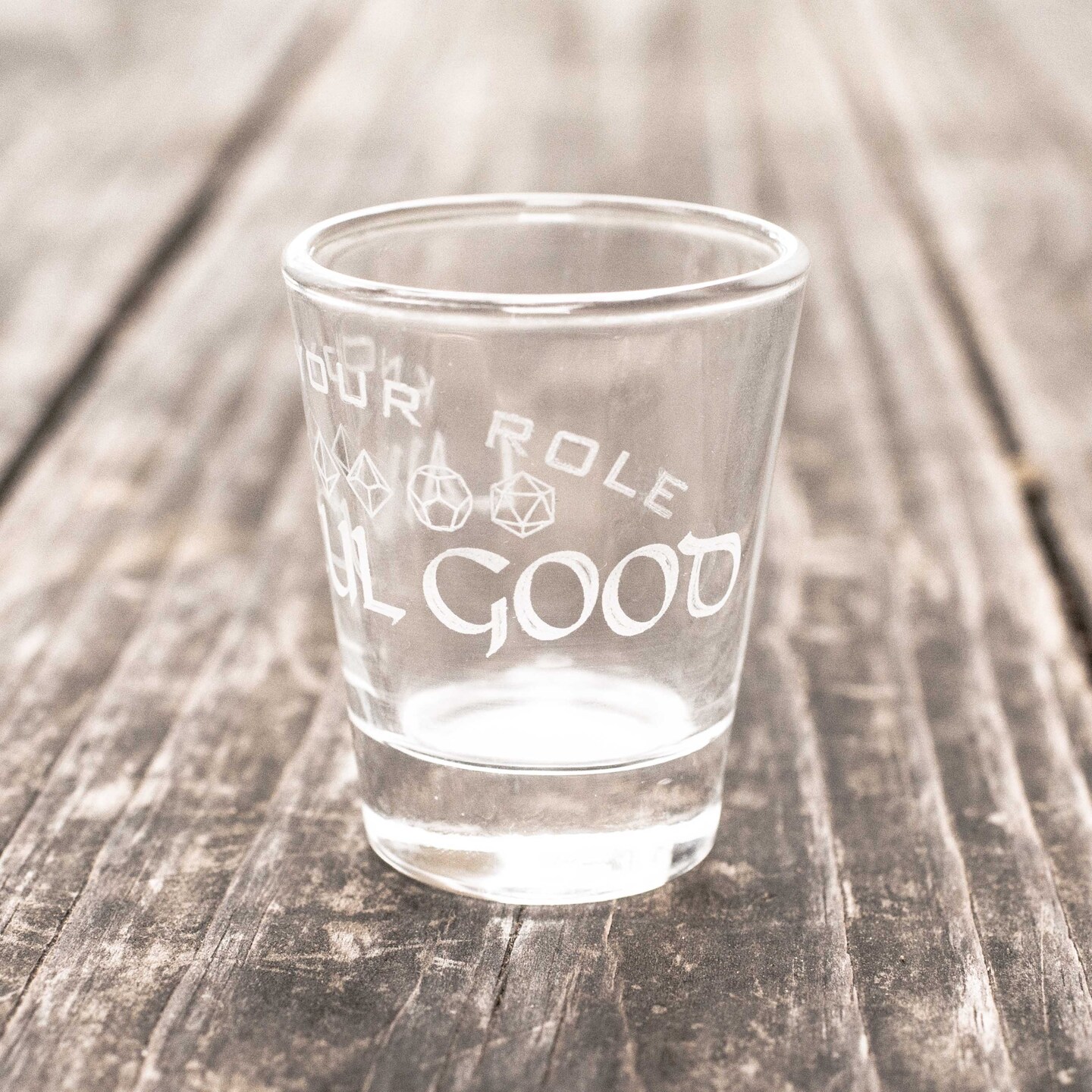 2oz Lawful Good - Know Your Role - Shot Glass 2oz Lawful Good - Know Your Role - Shot Glass