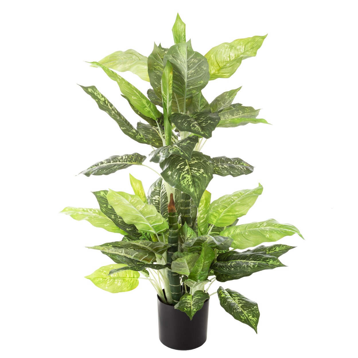40 Inch Dieffenbachia Faux Plant Indoor Decor Artificial Leaves Home