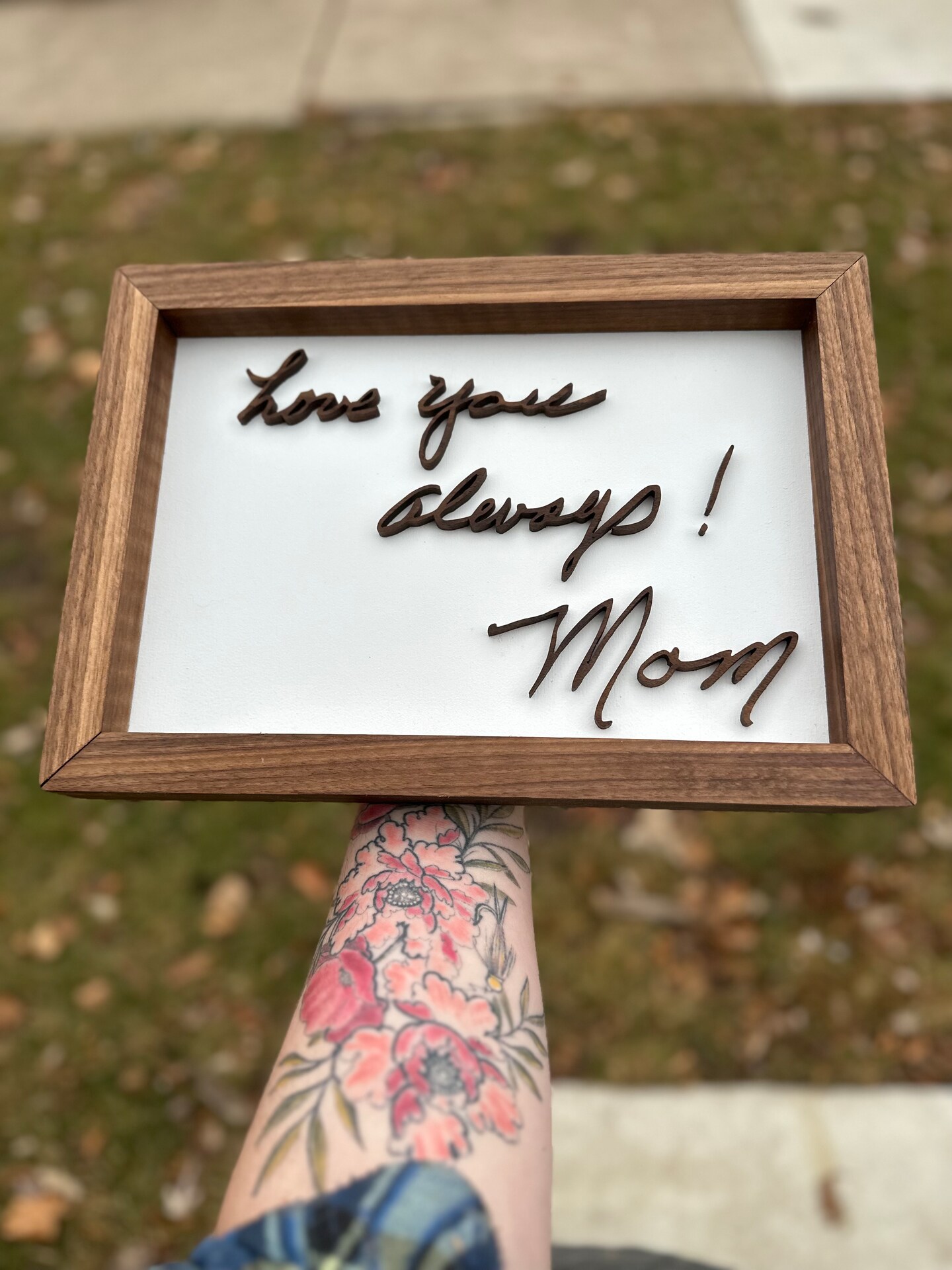 Handwriting Recreation, Custom Handwriting Gift, Turn Your Loved One's Handwriting Into Art, Hardwood Handwriting Replica