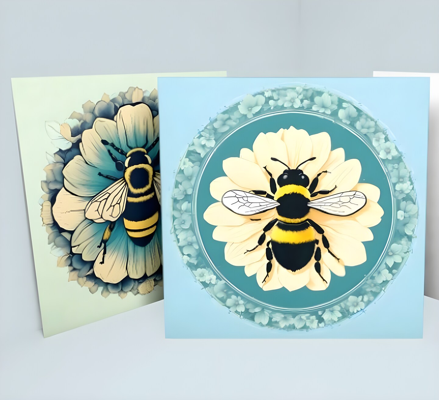 Matched Set of 3 Cards, Bumble Bee Cards, Thank You Cards, Invitation ...