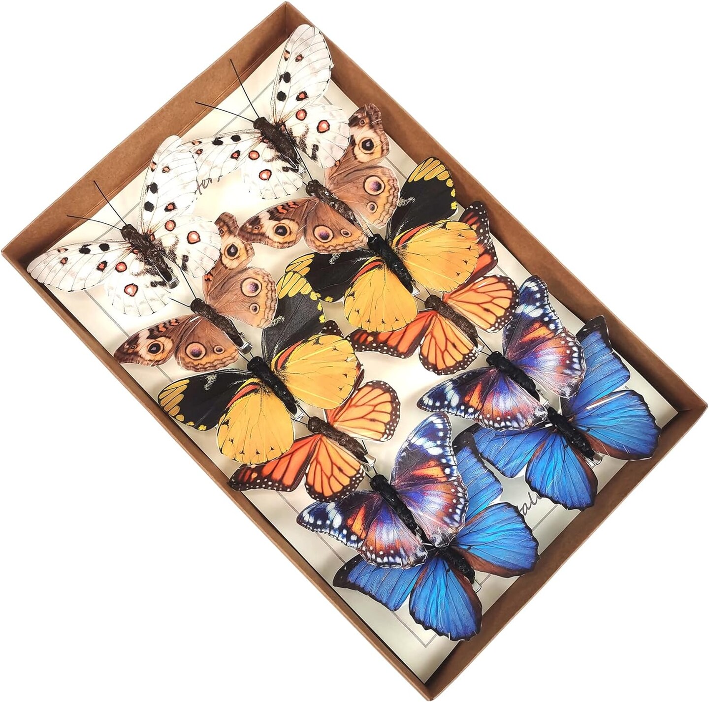 Fake Feather Butterflies with Clip