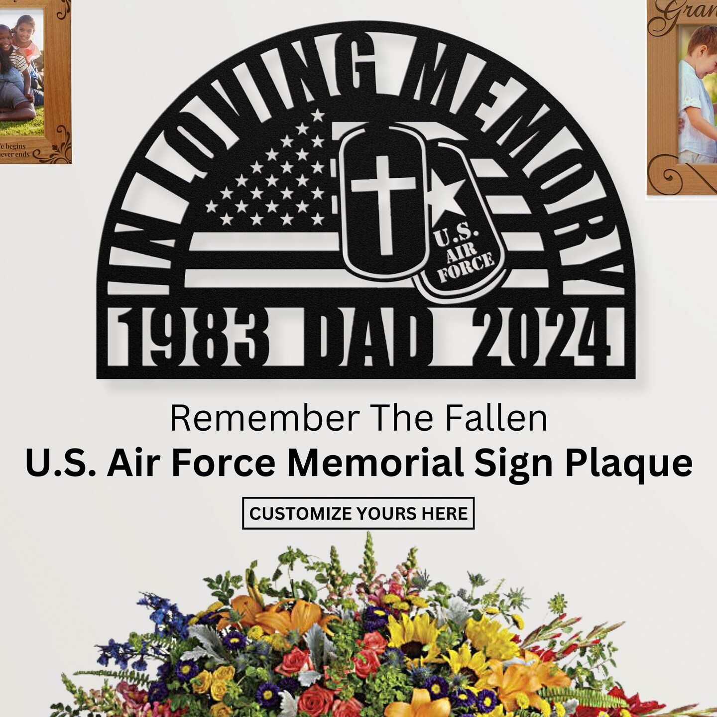 Personalized U.S. Air Force Veteran Memorial Gift: Perfect Sympathy ...