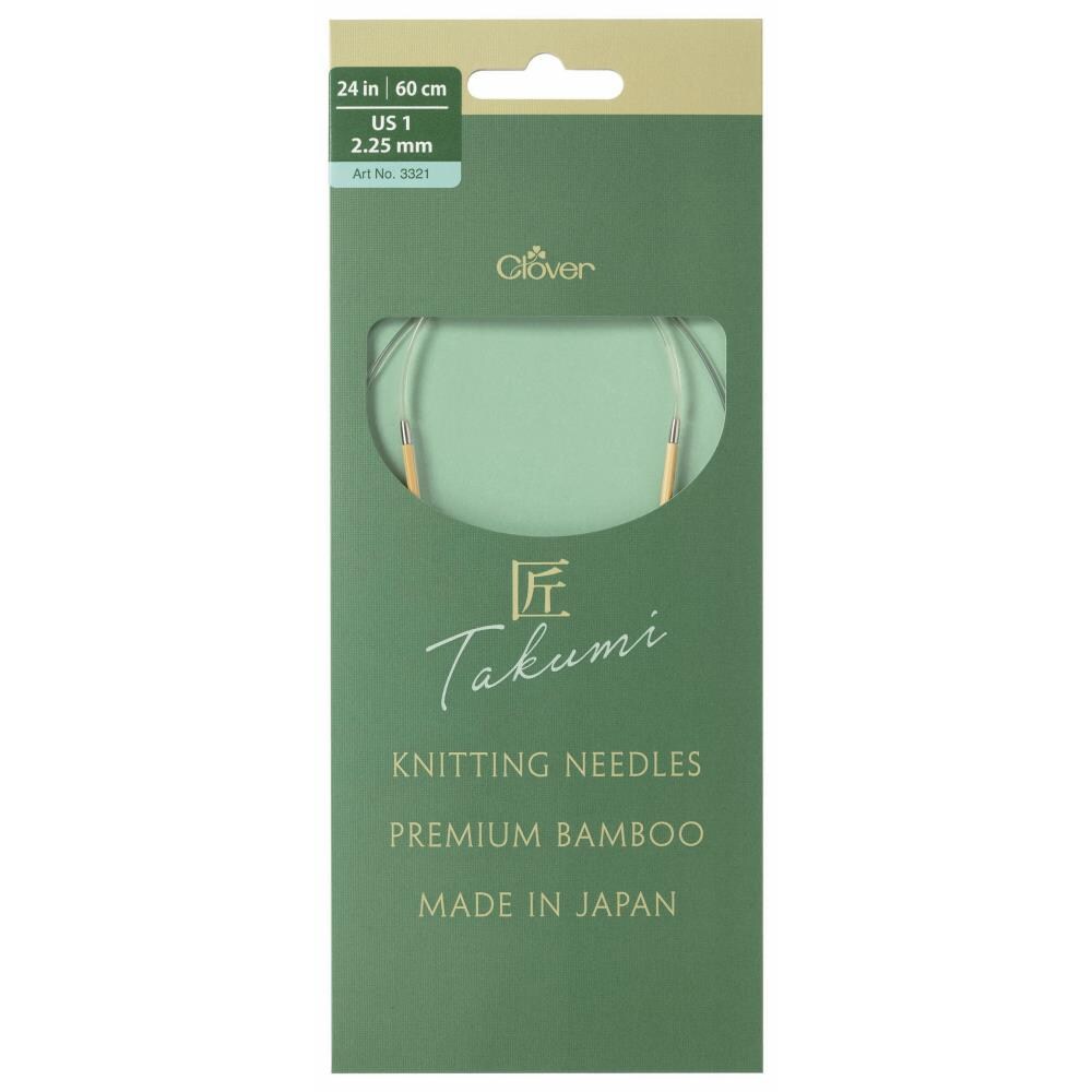 Clover Takumi PRO 24" (60cm) Bamboo Circular Knitting Needles