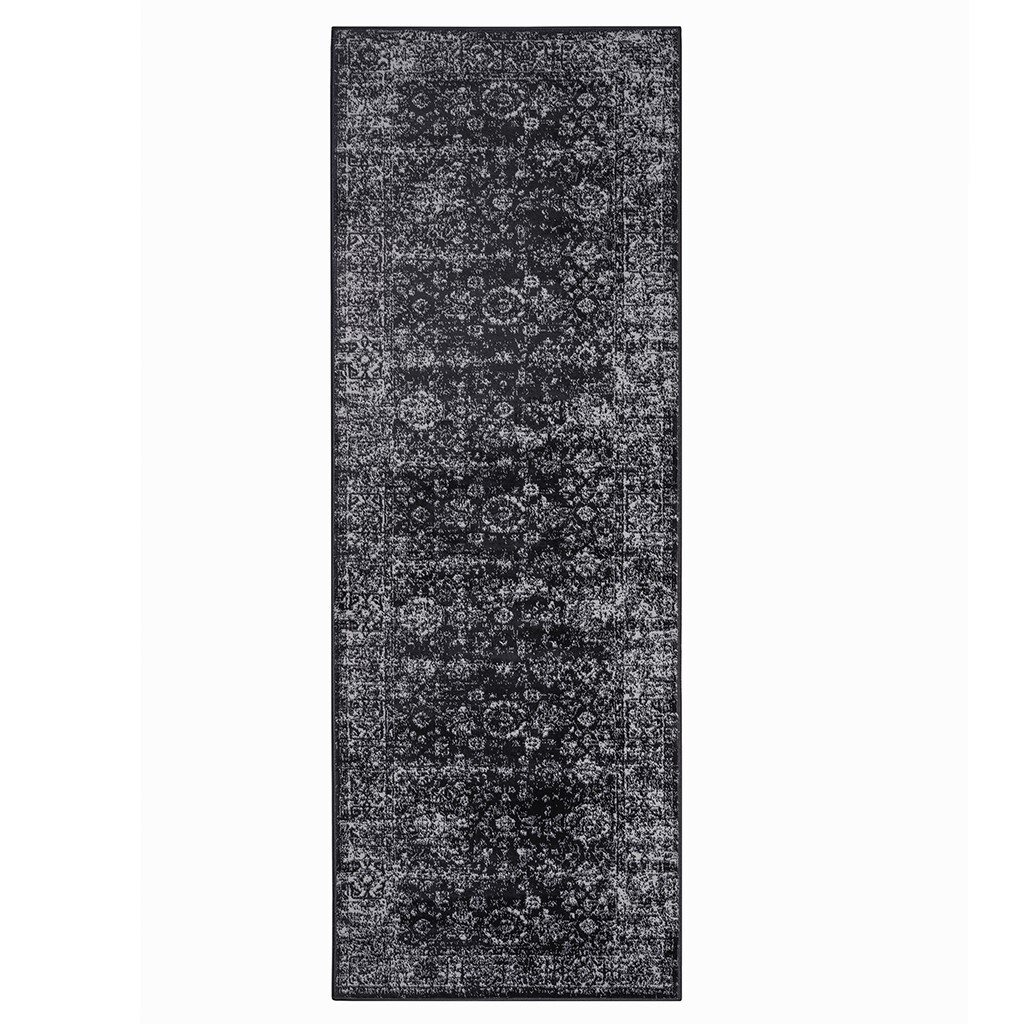 Gracie Mills Reina VintageArea Rug Distressed Black Cream Medium