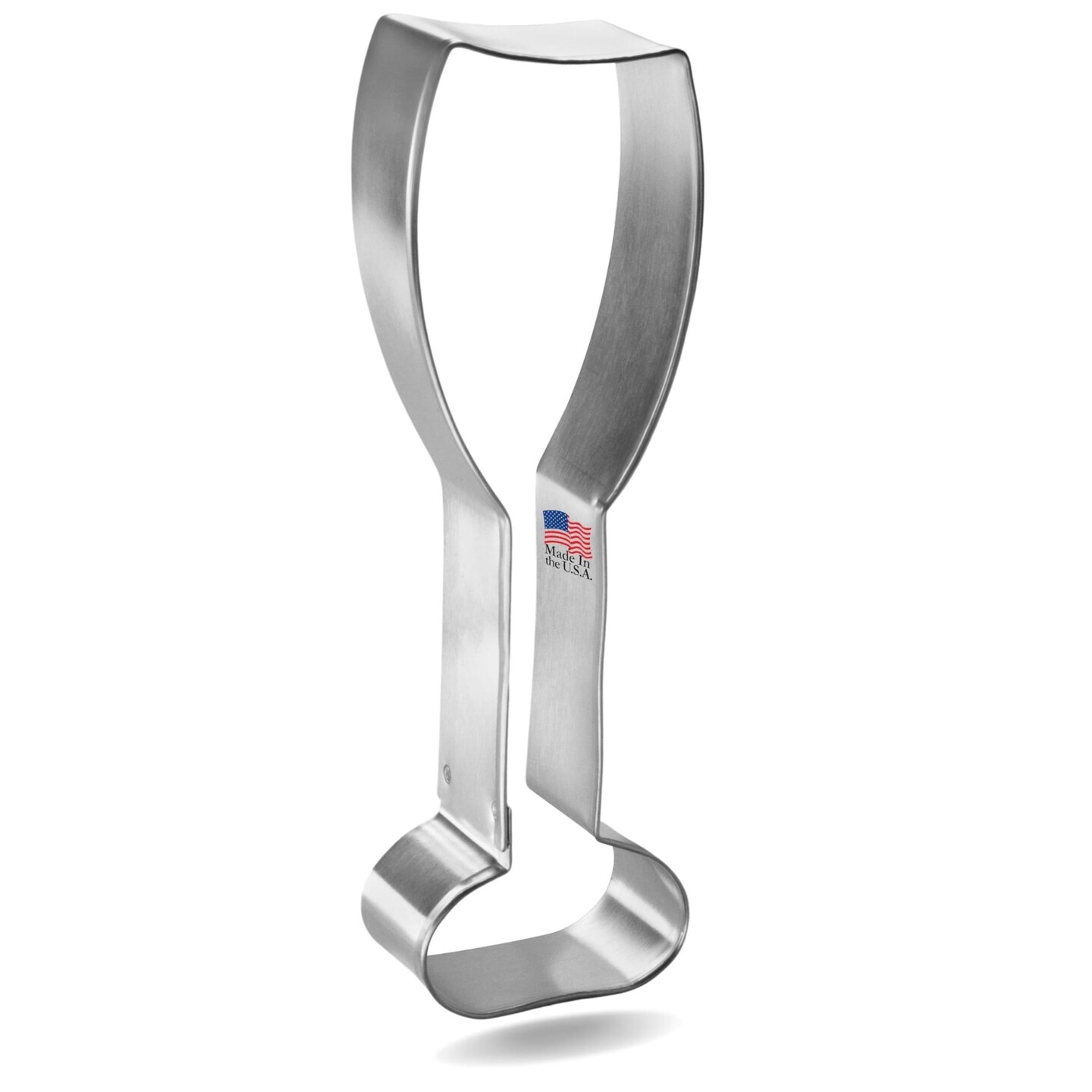 Champagne Glass Cookie Cutter 5 Inch - Made in the USA - Tin Plated Steel - By CookieCutter.Com