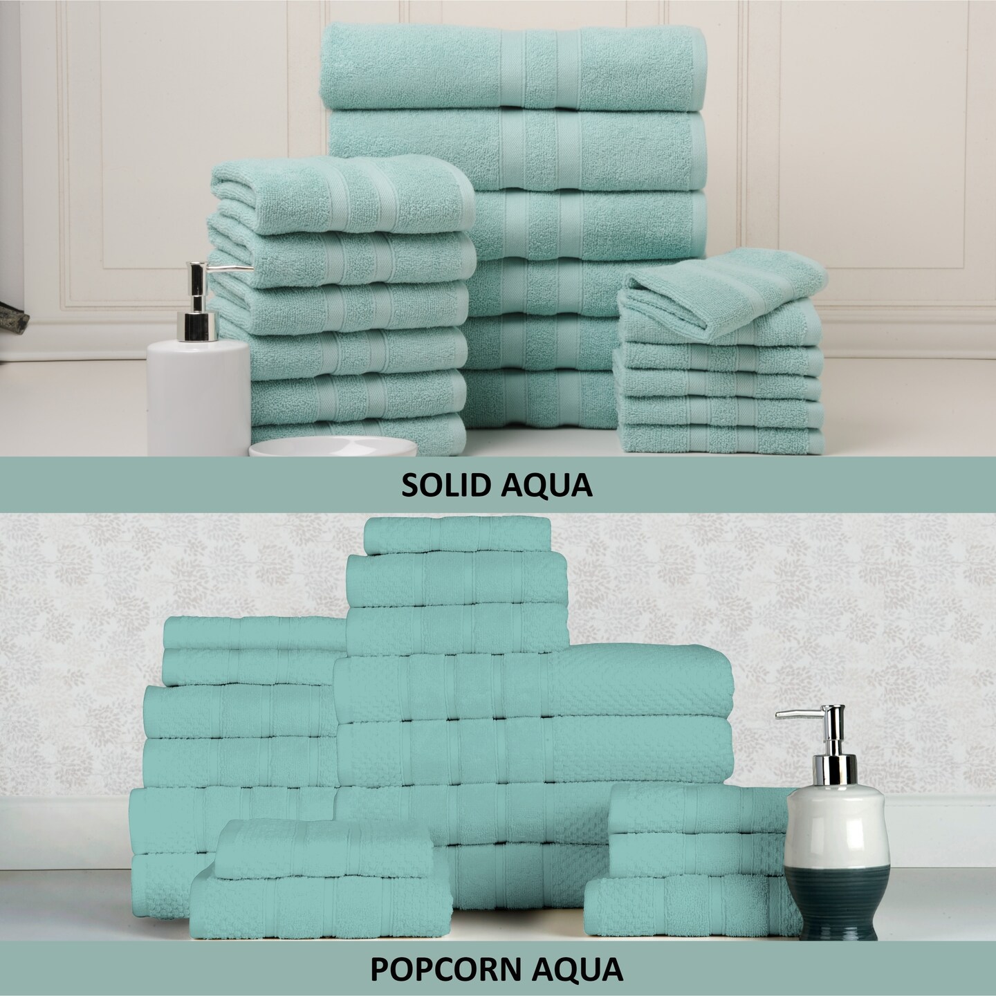 Bibb Home 18 Piece Egyptian Cotton Towel Set 100% Soft Absorbent White 600Gsm