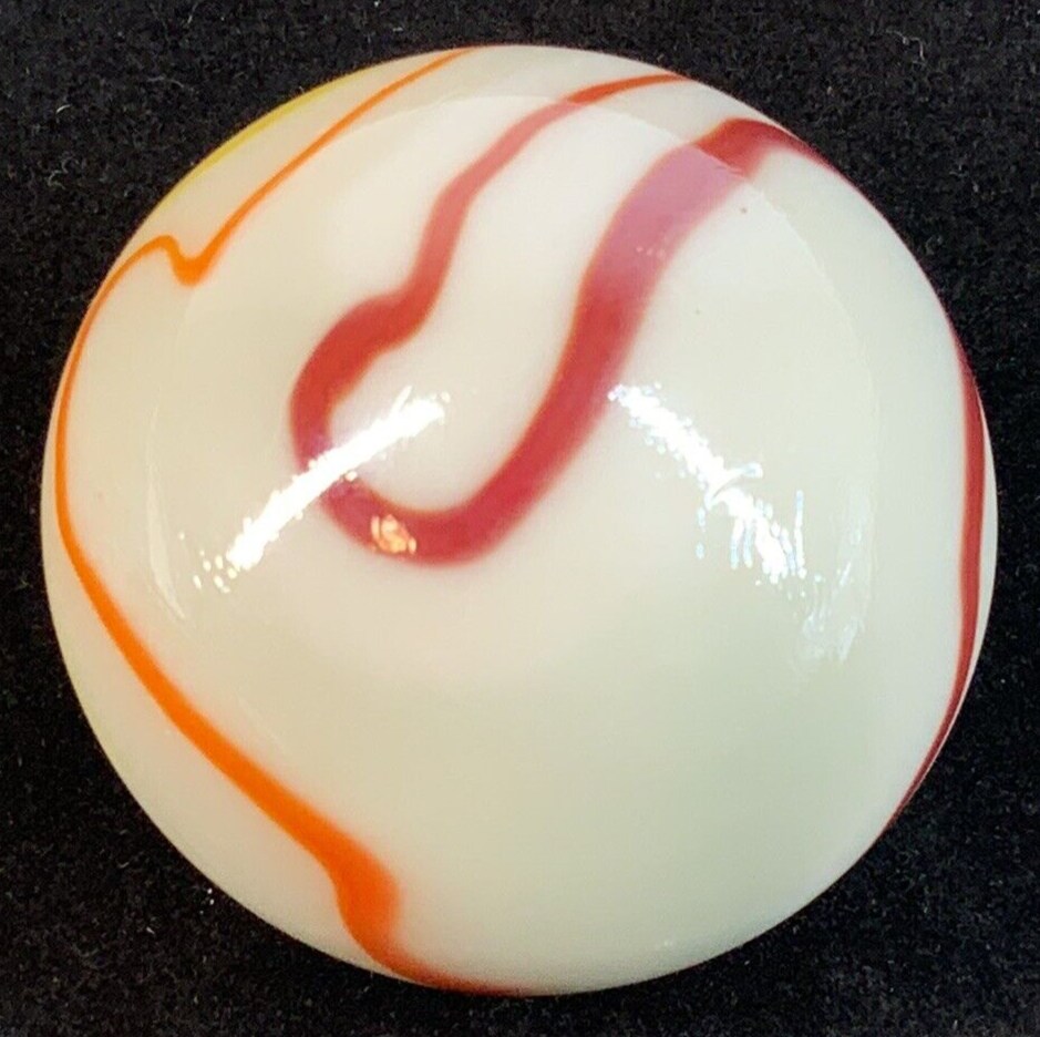Toe Breaker 50mm (2") GELATO White Swirl Marbles glass Toebreaker HUGE