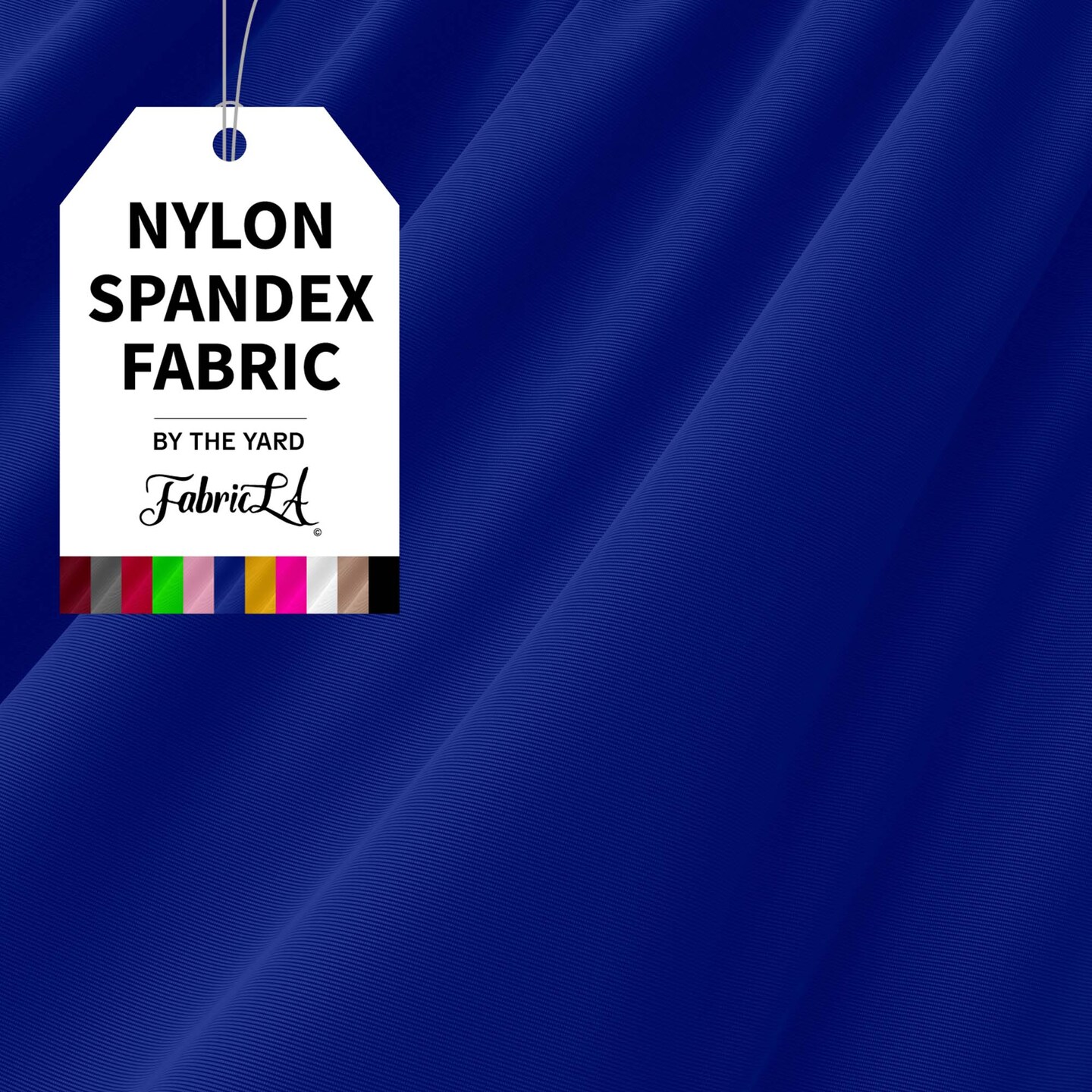 FabricLA | Nylon Spandex | 4 Way Stretch | Swimwear Tricot Fabric | Royal Blue | 4-Yard