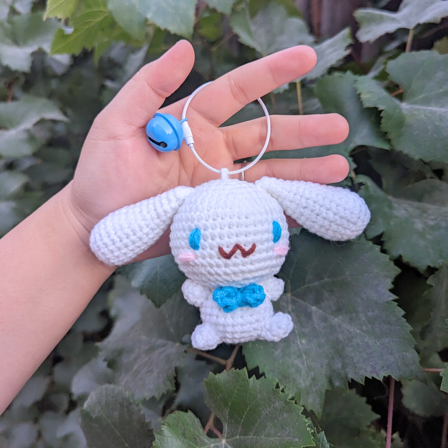 Cinnamon Roll and Mocha Crocheted Plush Keychain, Bag Charm