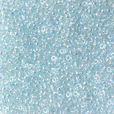 Miyuki 11 Round Seed Bead, 11-269L, Ice Blue Lined Crystal AB, 13 grams