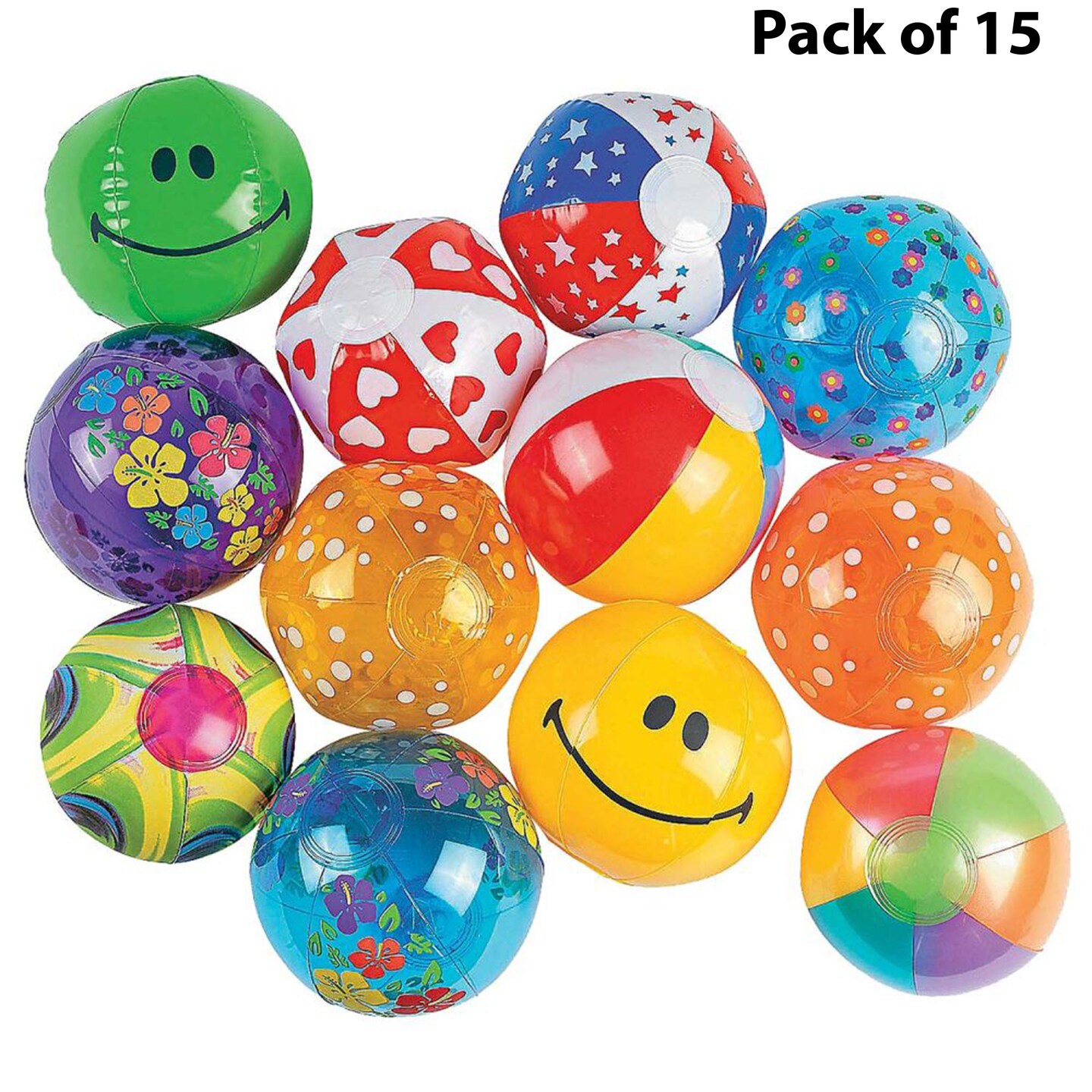 Inflatable Mini Beach Ball Assortment | Outdoor 5 Inch, Pool and Beach Toys for Kids | MINA&#xAE;