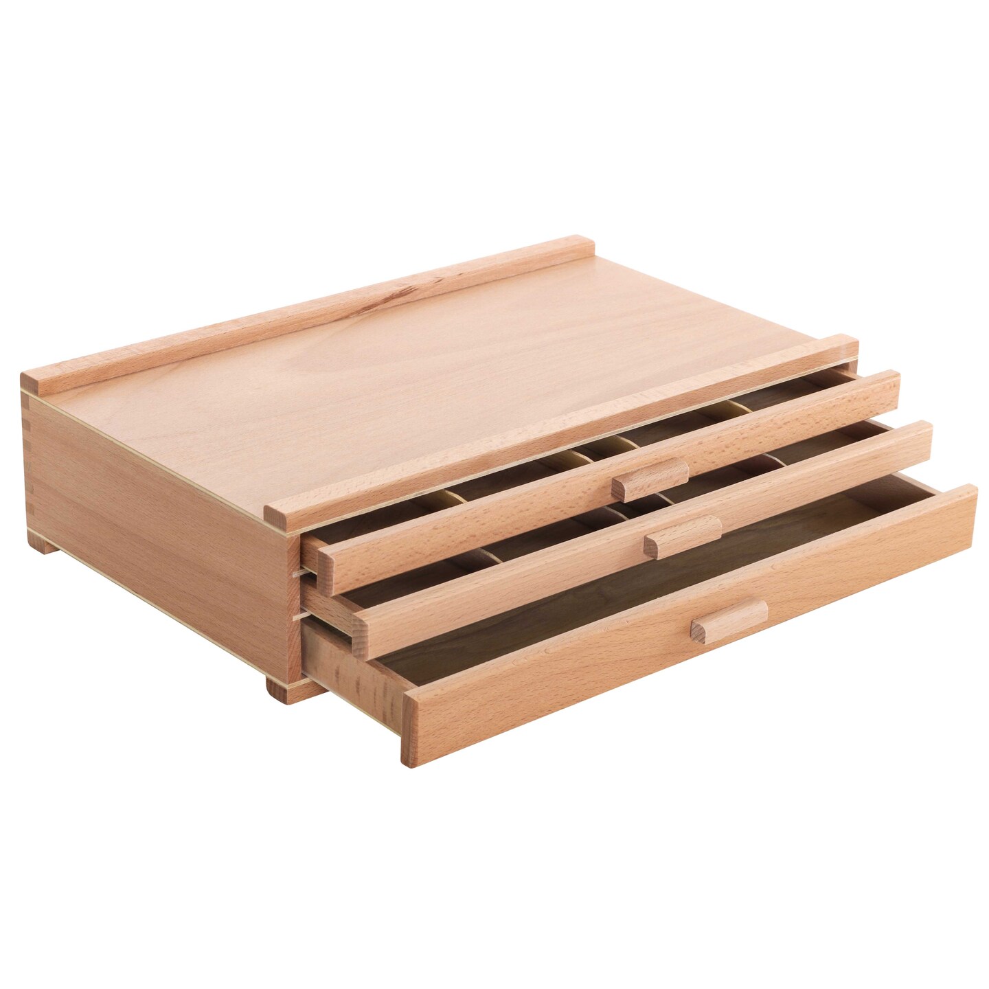 3-Drawer Artist Wood Pastel, Pen, Marker Storage Box