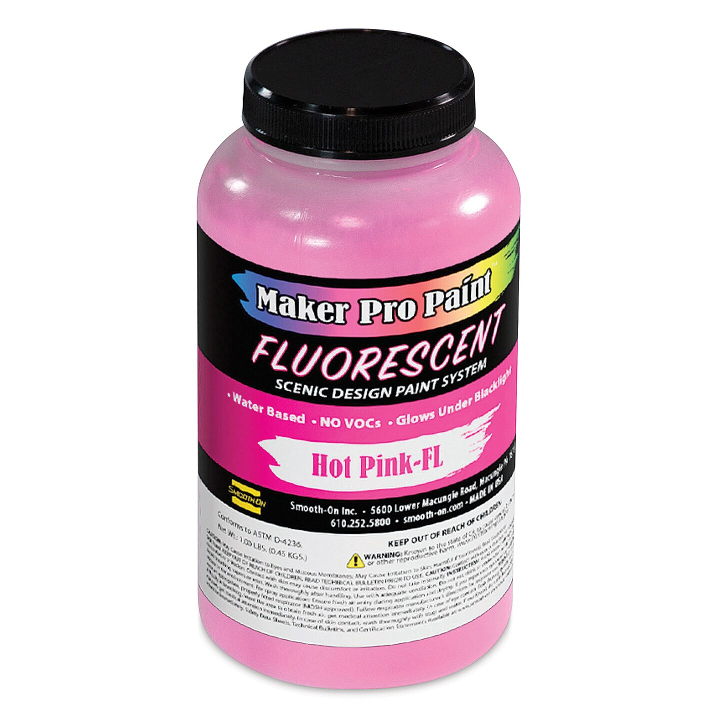 Smooth-On Maker Pro Acrylic-Urethane Paint - Fluorescent Hot Pink, 16 oz