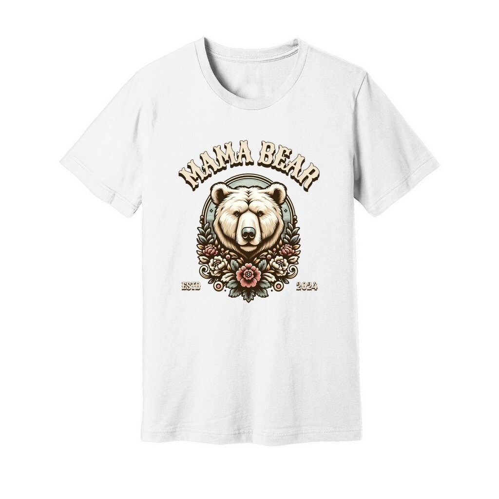 Mama Bear T-Shirt | Floral Bear Illustration | Cute Motherhood Gift Shirt | Customizable Est. [Year] - image8
