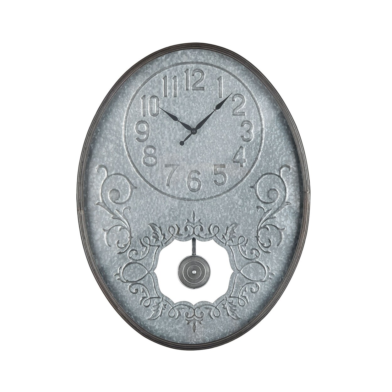 Jane Wall Clock In Galvanized Steel And Bronze