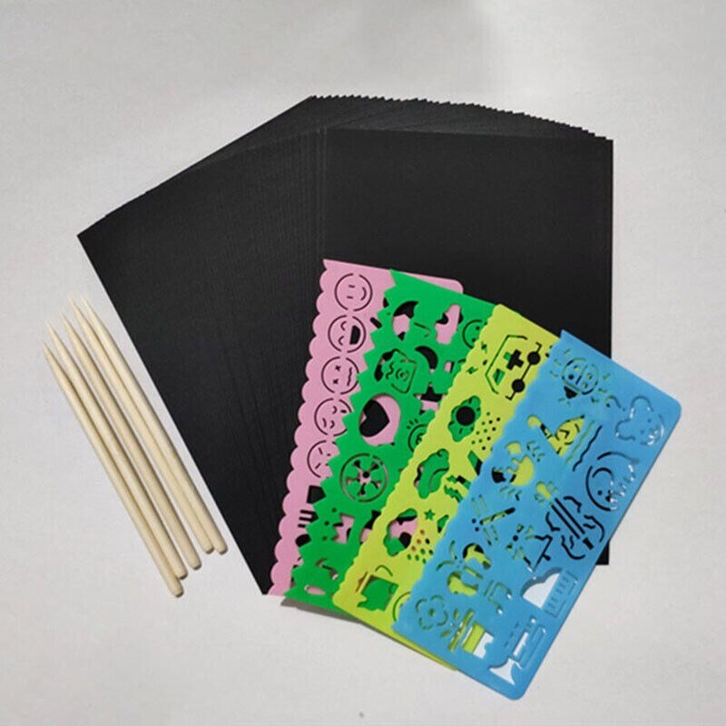 Scratch Paper Art For Kids Magic Rainbow Off Set Crafts Arts Supplies Kitcr