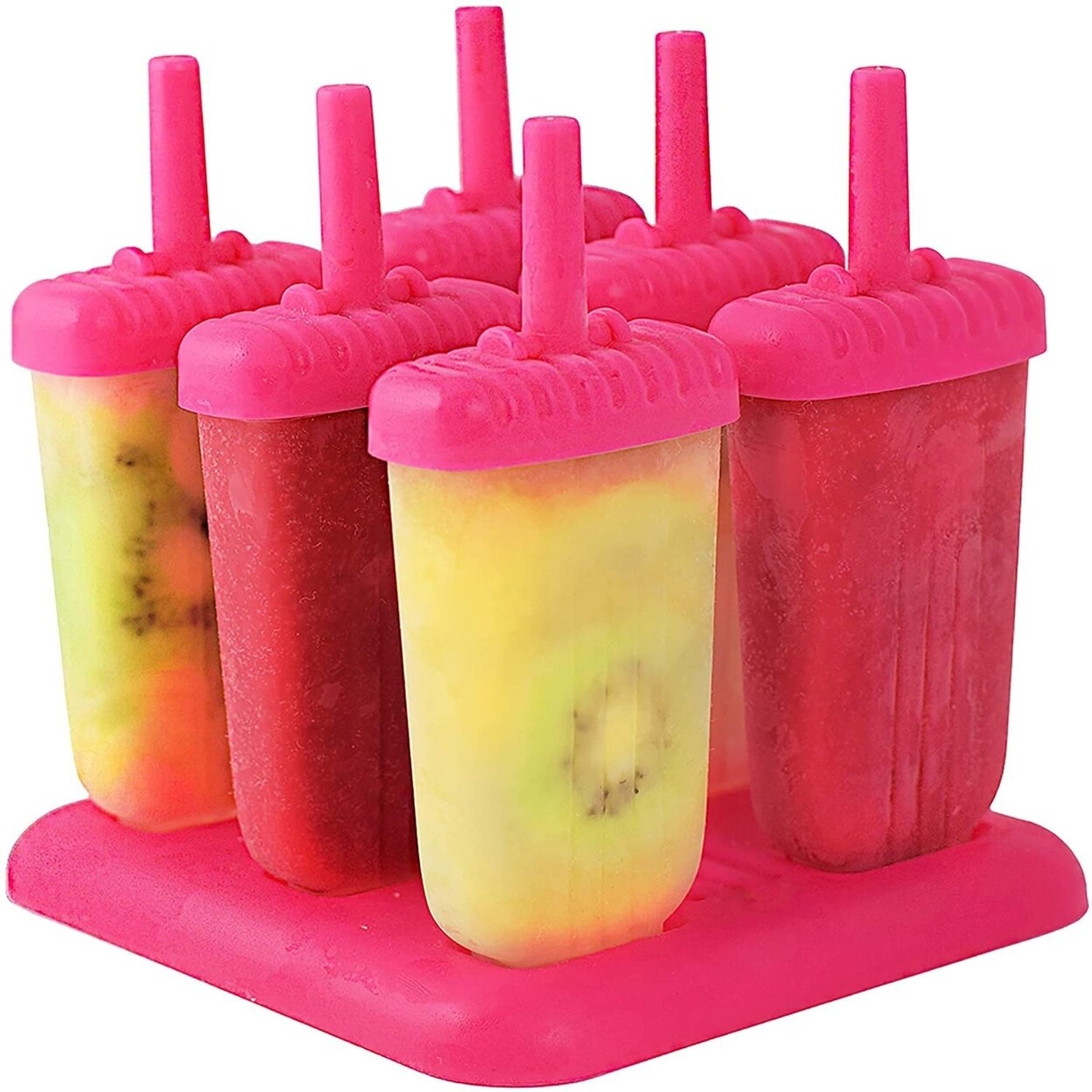 6Pcs Popsicle Molds Reusable Ice Cream Diy Ice Pop Maker Ice Bar Maker Plastic Popsicle Mold For Homemade Iced Snacks