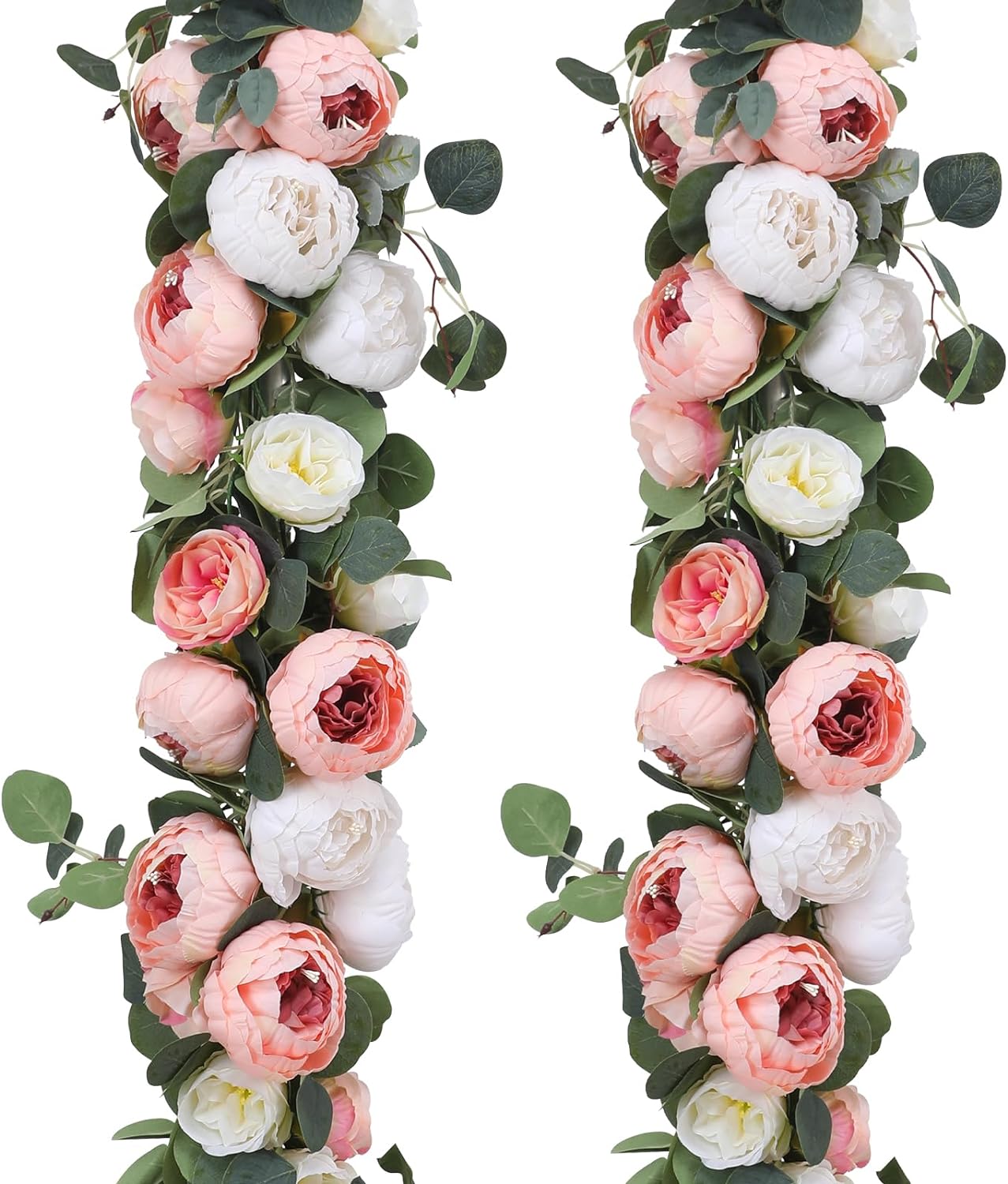 Eucalyptus & Peony Bloom: 2-Pack Artificial Flower Garlands