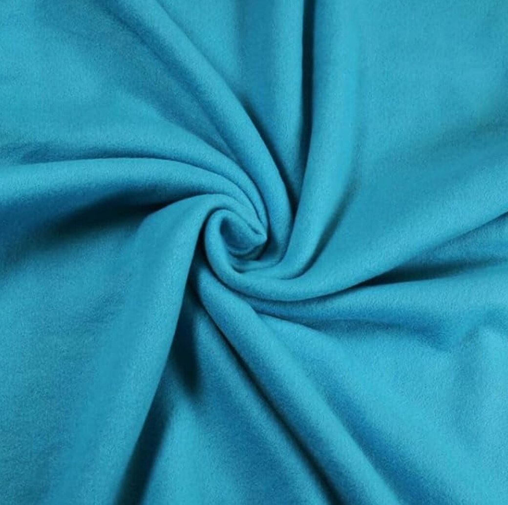 FabricLA | Fleece Fabric By The Yard | 36"X60" Inch Wide | Anti Pill Polar Fleece | Soft, Blanket, Throw, Poncho, Pillow Cover, PJ Pants, Booties, Eye Mask - Turquoise (1 Yard)