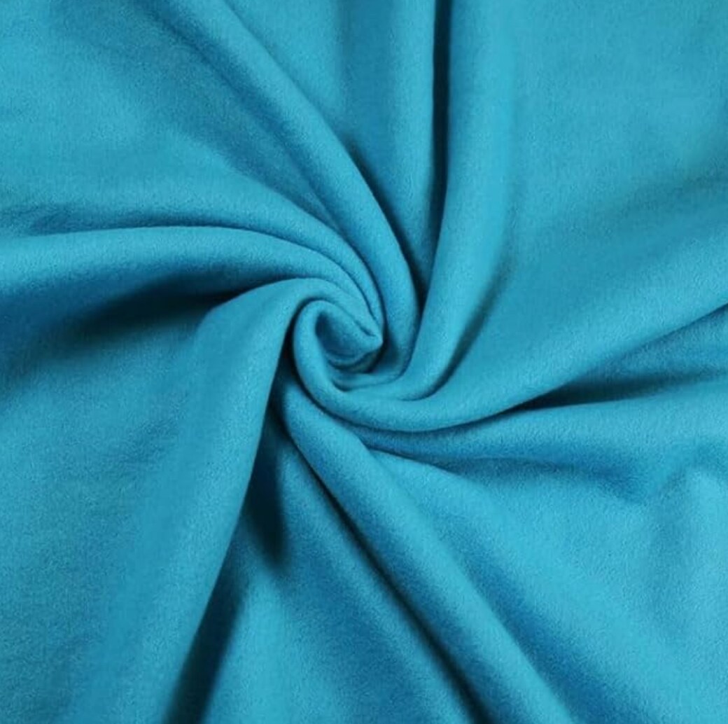 FabricLA | Fleece Fabric By The Yard | 36&#x22;X60&#x22; Inch Wide | Anti Pill Polar Fleece | Soft, Blanket, Throw, Poncho, Pillow Cover, PJ Pants, Booties, Eye Mask - Turquoise (1 Yard)