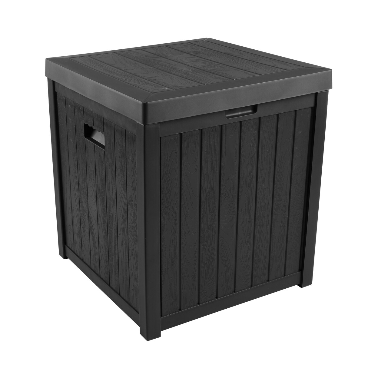 50 Gallon Resin Deck Box Waterproof Outdoor Indoor Storage Black 22X24 Inch