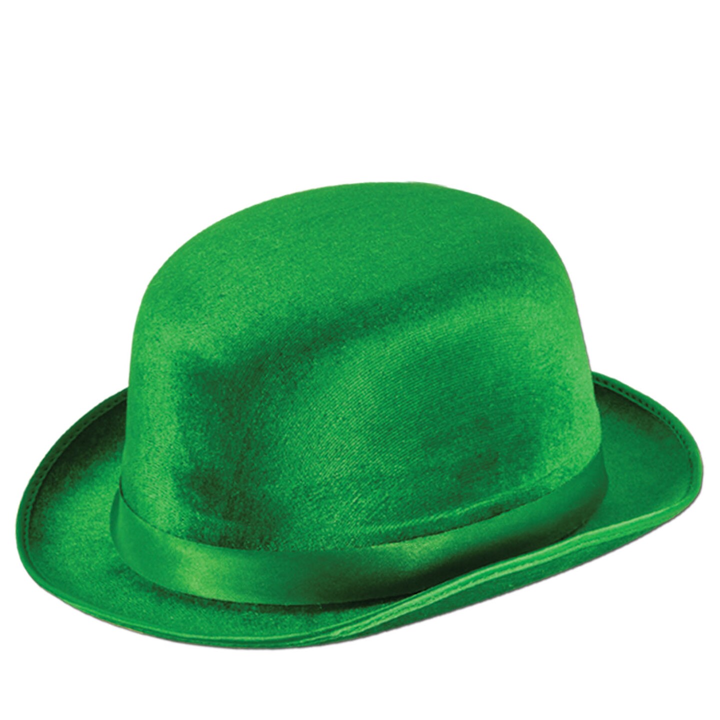 St. Patricks Theme - Green Vel-Felt Derby - Pack of 12