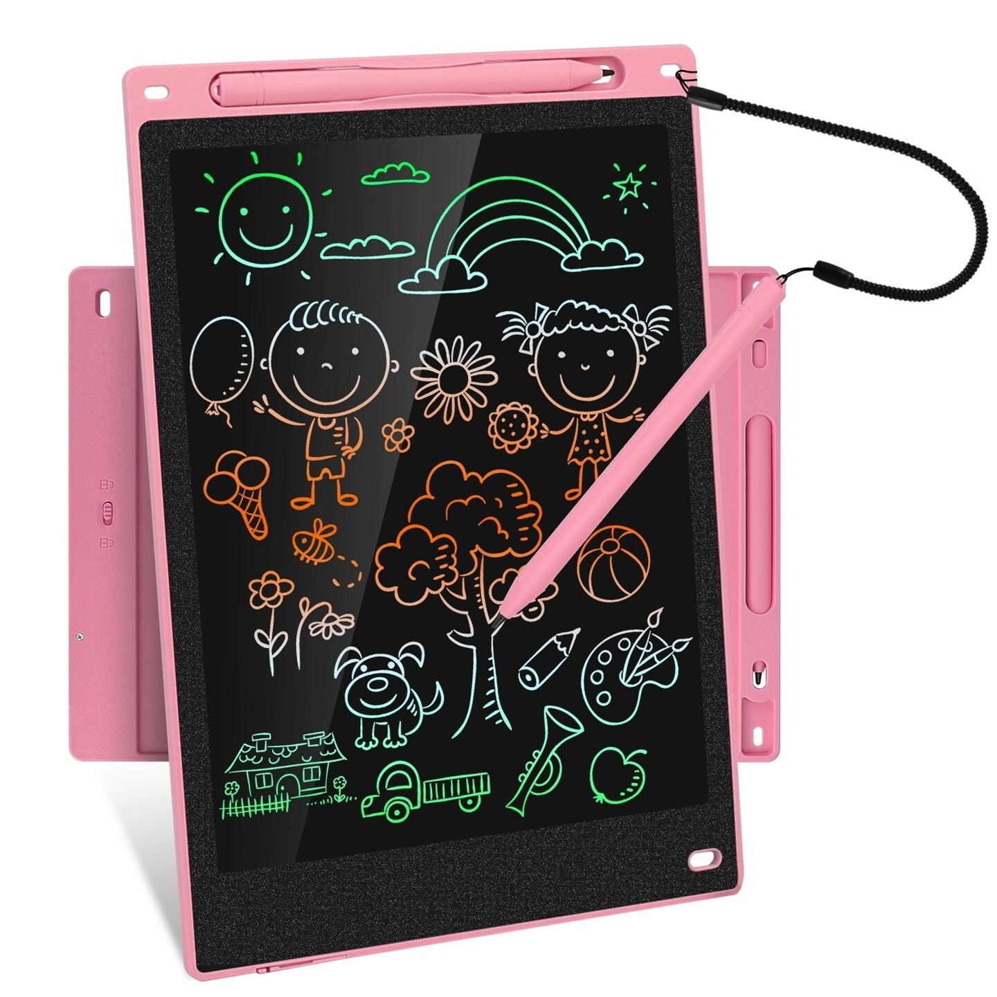 12In Lcd Writing Tablet Kids Colorful Doodle Board Educational Drawing Pad