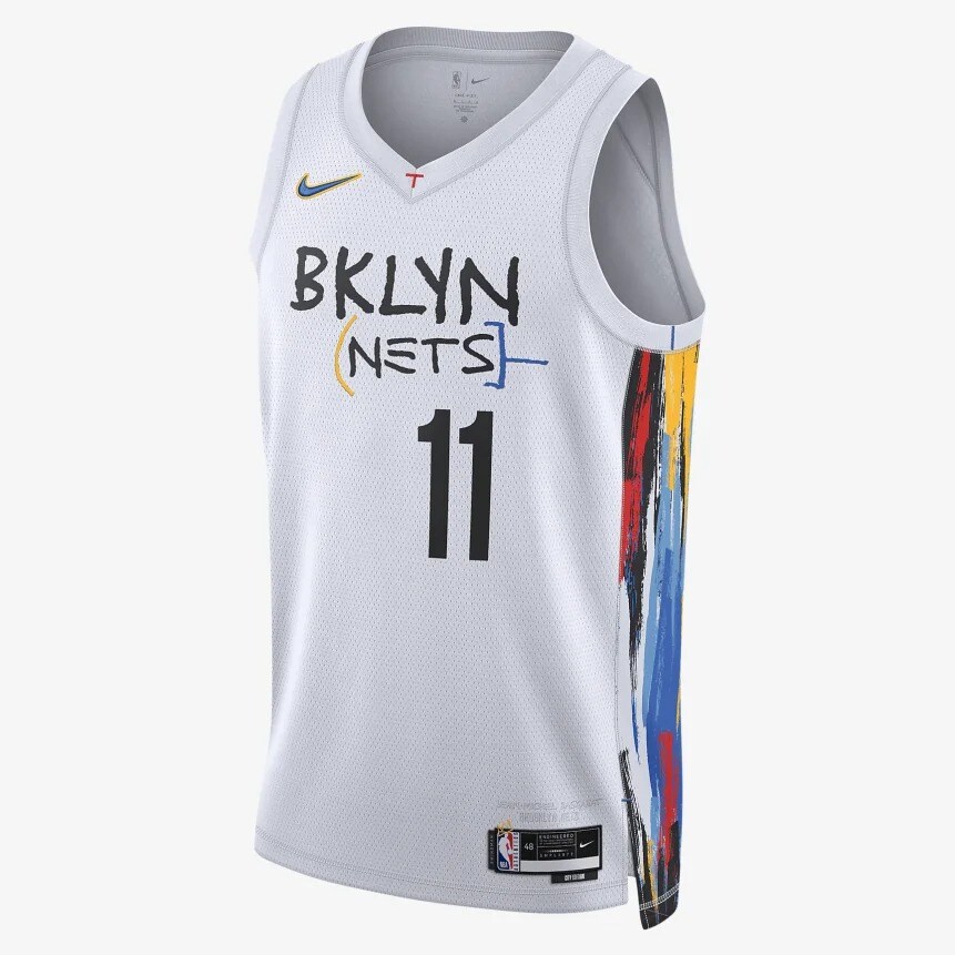 Kyrie Irving Brooklyn Nets City Edition Dri FIT NBA Swingman Jersey White MakerPlace by Michaels